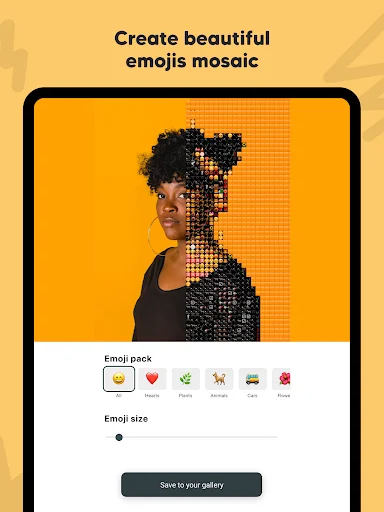 Emoji photo Mosaic ایپ ڈاؤن لوڈ کریں – اپنی تصاویر کو فن میں بدلیں - Screenshot 5