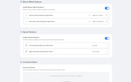 FlowMouse ڈاؤن لوڈ کریں – کروم کے لیے بہترین ماؤس گیسچر ایکسٹینشن - Screenshot 3