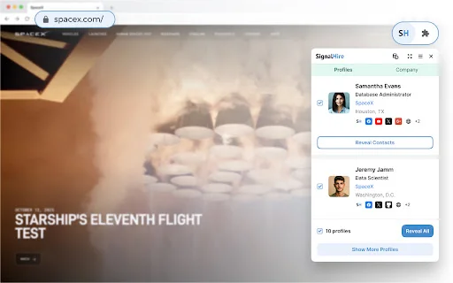 SignalHire ڈاؤن لوڈ کریں – رابطے کی معلومات تلاش کرنے کا بہترین ٹول - Screenshot 3