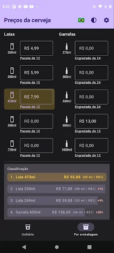Calculadora de Cerveja ڈاؤن لوڈ کریں – بہترین بیئر کیلکولیٹر - Screenshot 2