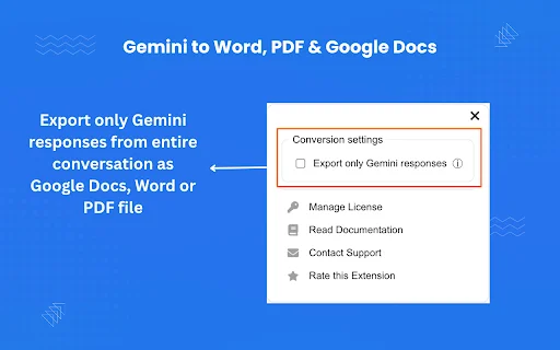 AI Chat to Word, PDF – Gemini چیٹ کو ایک کلک میں ایکسپورٹ کریں - Screenshot 4