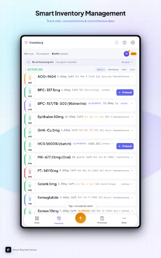 Smart Peptide Tracker ڈاؤن لوڈ کریں – پیپٹائڈ ٹریکنگ ایپ - Screenshot 11