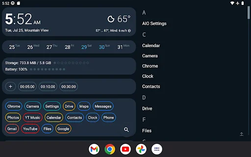 AIO Launcher ڈاؤن لوڈ کریں – اینڈرائیڈ کے لیے بہترین کسٹمائز ایبل لانچر - Screenshot 6