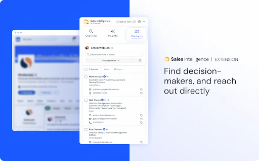 Similarweb Sales Extension ڈاؤن لوڈ کریں – سیلز اور لیڈ جنریشن کے لیے بہترین ٹول - Screenshot 3