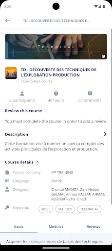 PeTra ڈاؤن لوڈ کریں – Perenco ٹیموں کے لیے جدید ٹریننگ ایپ - Screenshot 2
