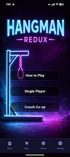 Hangman Redux ڈاؤن لوڈ کریں – کلاسک ورڈ پزل گیم مفت - Screenshot 1