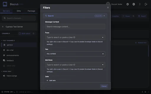 Discrub ڈاؤن لوڈ کریں – Discord پیغامات کا انتظام اور ایکسپورٹ - Screenshot 3