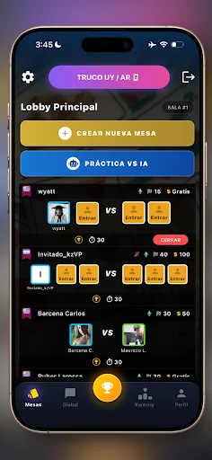 Truco Argentino y Uruguayo ڈاؤن لوڈ کریں – آن لائن دوستوں کے ساتھ کھیلیں - Screenshot 1