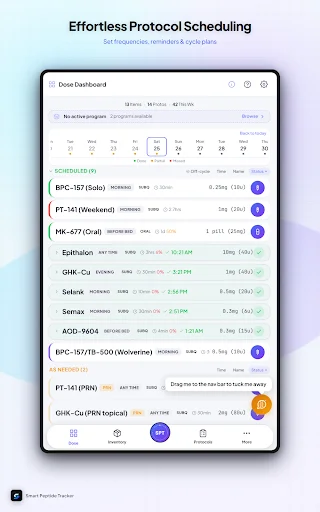 Smart Peptide Tracker ڈاؤن لوڈ کریں – پیپٹائڈ ٹریکنگ ایپ - Screenshot 12