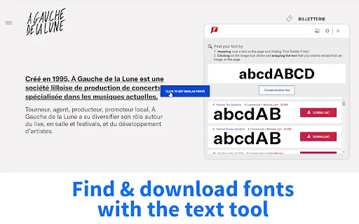 Font Identifier by WhatFontIs ڈاؤن لوڈ کریں – کسی بھی ویب سائٹ سے فونٹس پہچانیں - Screenshot 1