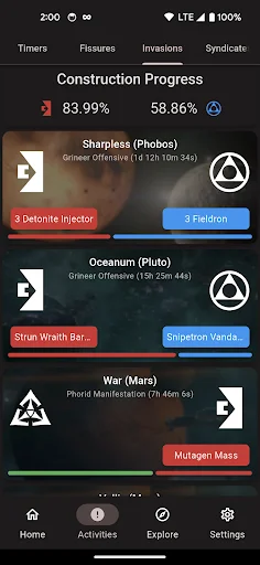 Cephalon Navis – Warframe Hub ایپ ڈاؤن لوڈ کریں – Warframe ٹریکر - Screenshot 5