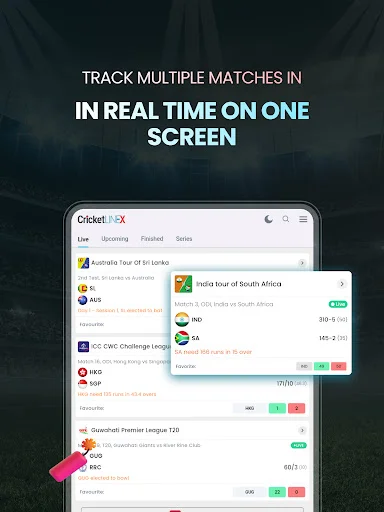 Cricket LineX ڈاؤن لوڈ کریں – تیز ترین لائیو کرکٹ سکور اور اپڈیٹس - Screenshot 15
