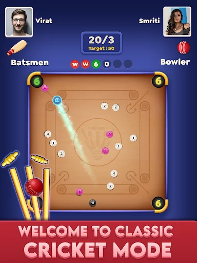 Carrom Cricket ڈاؤن لوڈ کریں – بہترین کیرم اور ڈسک پول گیم - Screenshot 11