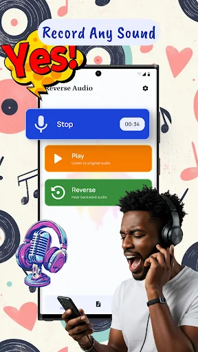 Reverse Audio ایپ ڈاؤن لوڈ کریں – الٹی آواز اور فن چلنج - Screenshot 2