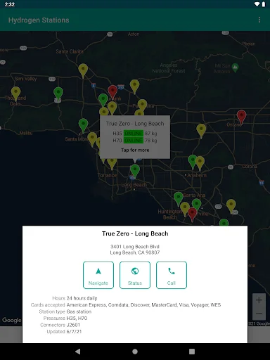 Hydrogen Stations USA ڈاؤن لوڈ کریں – ہائیڈروجن فیول اسٹیشن تلاش کریں - Screenshot 19