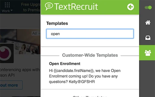 TextRecruit Extension ڈاؤن لوڈ کریں – بھرتی کے لیے بہترین ٹول - Screenshot 5