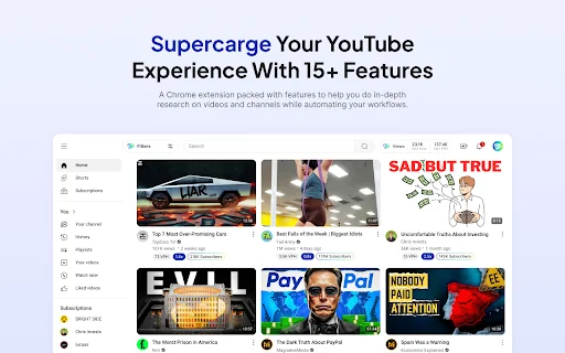 Nexlev YouTube Research & Analytics ڈاؤن لوڈ کریں – تخلیق کاروں کے لیے بہترین ٹول - Screenshot 1