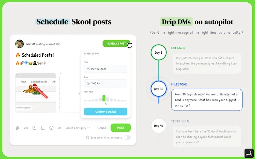 Skoot CRM ڈاؤن لوڈ کریں – Skool کمیونٹی کو خودکار بنائیں اور آمدنی بڑھائیں - Screenshot 2