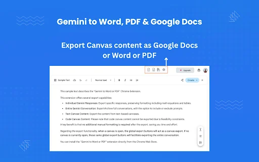 AI Chat to Word, PDF – Gemini چیٹ کو ایک کلک میں ایکسپورٹ کریں - Screenshot 5