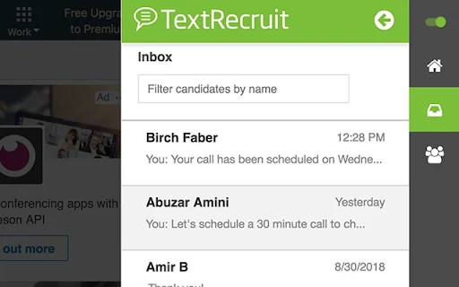 TextRecruit Extension ڈاؤن لوڈ کریں – بھرتی کے لیے بہترین ٹول - Screenshot 3