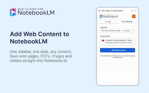 Web Clipper for NotebookLM ڈاؤن لوڈ کریں – تحقیق اور مطالعہ کو آسان بنائیں - Screenshot 2
