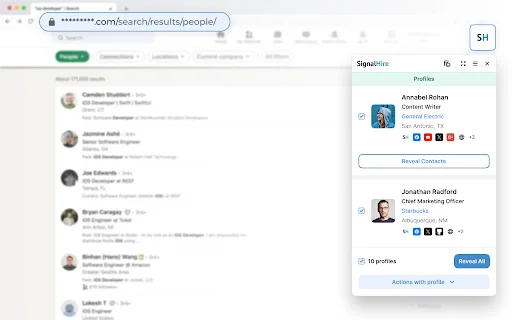 SignalHire ڈاؤن لوڈ کریں – رابطے کی معلومات تلاش کرنے کا بہترین ٹول - Screenshot 2