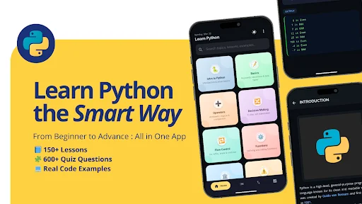 Learn Python: Quiz & More ڈاؤن لوڈ کریں – Python سیکھیں اور کوئز کھیلیں - Screenshot 1