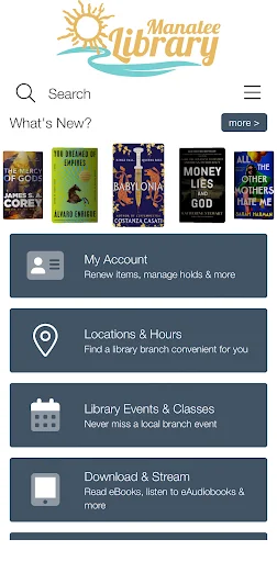 Manatee County Public Library ایپ ڈاؤن لوڈ کریں – مفت رسائی - Screenshot 1