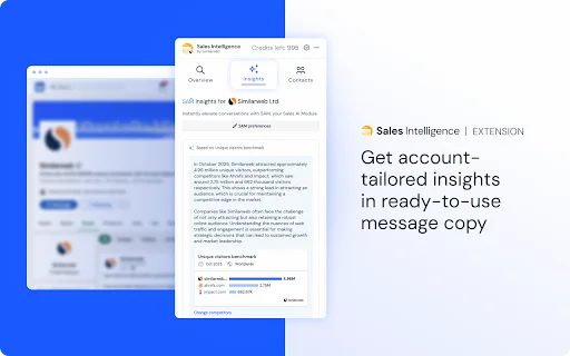 Similarweb Sales Extension ڈاؤن لوڈ کریں – سیلز اور لیڈ جنریشن کے لیے بہترین ٹول - Screenshot 2