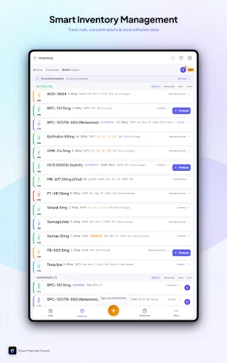 Smart Peptide Tracker ڈاؤن لوڈ کریں – پیپٹائڈ ٹریکنگ ایپ - Screenshot 17