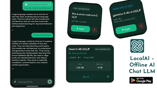 LocalAI ڈاؤن لوڈ کریں – طاقتور آف لائن AI چیٹ اور پرائیویسی - Screenshot 1
