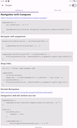 Markdown Viewer ڈاؤن لوڈ کریں – سادہ اور تیز مارک ڈاؤن ویور - Screenshot 7