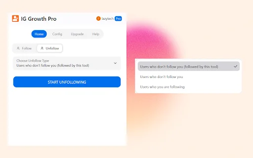 IG Growth Pro ڈاؤن لوڈ کریں – انسٹاگرام آٹومیشن کے لیے بہترین ٹول - Screenshot 2