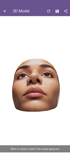 3D Face Model Maker ڈاؤن لوڈ کریں – اپنے چہرے کا 3D ماڈل بنائیں - Screenshot 2