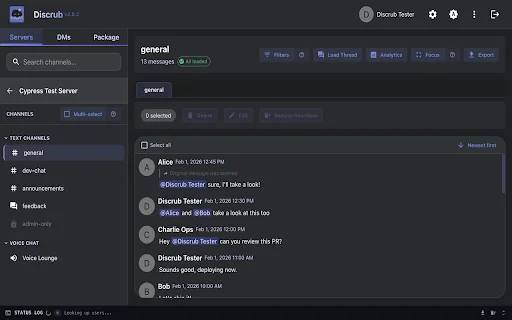 Discrub ڈاؤن لوڈ کریں – Discord پیغامات کا انتظام اور ایکسپورٹ - Screenshot 1