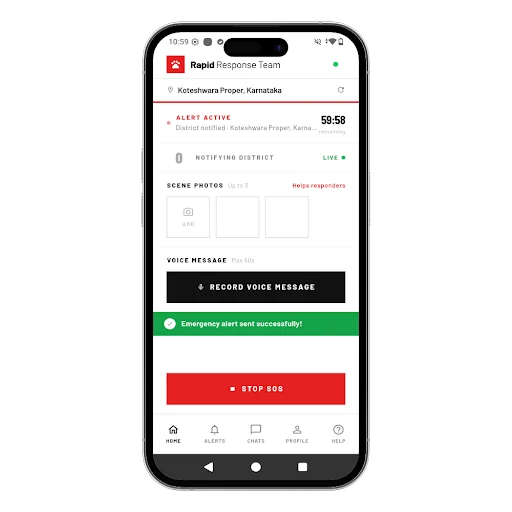Rapid Response ڈاؤن لوڈ کریں – جانوروں کی فلاح و بہبود کے لیے SOS الرٹس - Screenshot 5