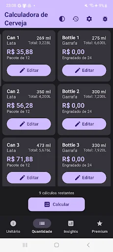 Calculadora de Cerveja ڈاؤن لوڈ کریں – بہترین بیئر کیلکولیٹر - Screenshot 6