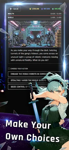 Arclight City: Cyberpunk RPG ڈاؤن لوڈ کریں – جدید ٹیکسٹ بیسڈ گیم - Screenshot 2