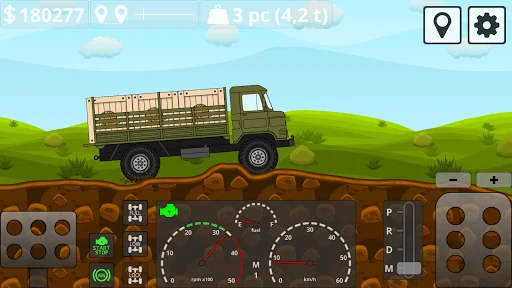 Mini Trucker ڈاؤن لوڈ کریں – بہترین 2D آف روڈ ٹرک سمیلیٹر گیم - Screenshot 7