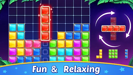 Block Puzzle ڈاؤن لوڈ کریں – کلاسک ٹیٹریس اسٹائل آف لائن گیم - Screenshot 3