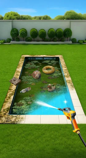 Lawn Care ASMR Cleaning ڈاؤن لوڈ کریں – بہترین گارڈن گیم - Screenshot 8