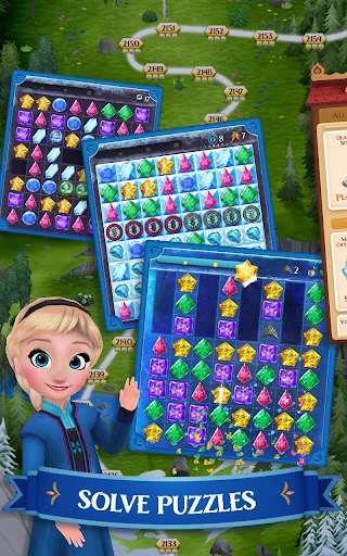 Disney Frozen Free Fall ڈاؤن لوڈ کریں – پہیلی کا دلچسپ کھیل - Screenshot 8
