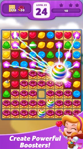 Lollipop: Sweet Taste Match 3 ڈاؤن لوڈ کریں – بہترین پزل گیم - Screenshot 21