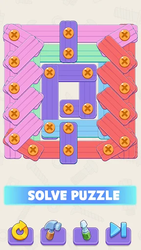 Screw It Out: Wood Puzzle ڈاؤن لوڈ کریں – دماغی کھیل - Screenshot 3