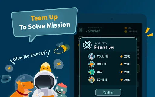 Walkr: Fitness Space Adventure ڈاؤن لوڈ کریں – پیدل چلنے کا دلچسپ کھیل - Screenshot 19