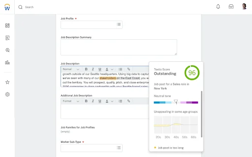 Textio for Chrome ڈاؤن لوڈ کریں – بھرتی اور فیڈ بیک کے لیے AI - Screenshot 3