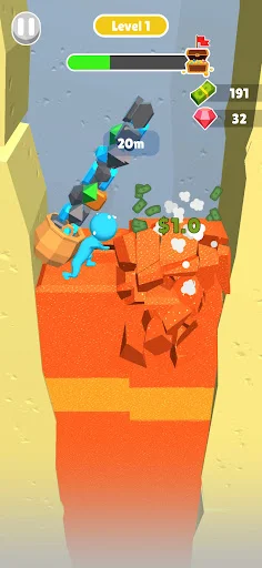 Dig Gem Mining ڈاؤن لوڈ کریں – دلچسپ خزانے کی تلاش کا کھیل - Screenshot 2