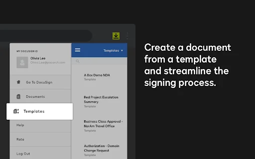 Docusign eSignature برائے Chrome ڈاؤن لوڈ کریں – دستاویزات پر دستخط کریں - Screenshot 5