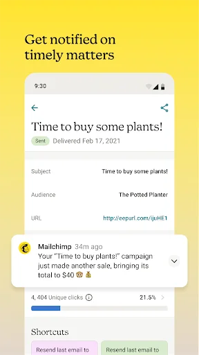 Mailchimp Email Marketing ایپ ڈاؤن لوڈ کریں – بلک ای میل اور اینالیٹکس - Screenshot 6