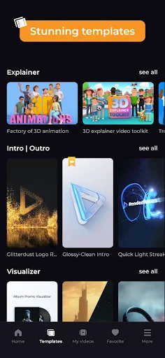 AI Video Maker – Renderforest ڈاؤن لوڈ کریں – پروفیشنل ویڈیوز بنائیں - Screenshot 8